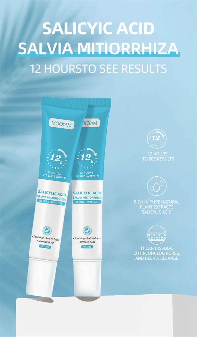 Gel Anti Acné & Anti Taches | Acide Salicylique 2% | Peau Nette en 7 Jours